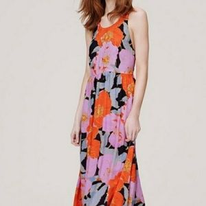 LOFT floral maxi dress